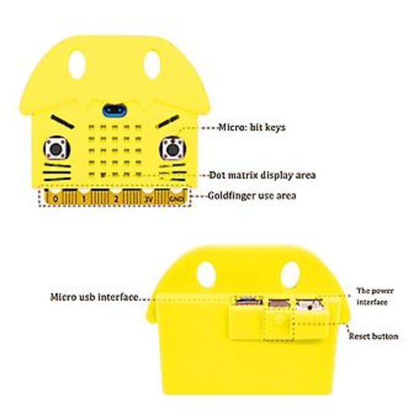 Bbc Microbit Go Aloituspakkaus :bit Bbc Ohjelmoitava Oppimisen Kehityskortti Suojakotelolla+paristo