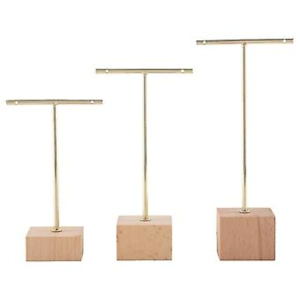 3-delt Mote T-bar Smykkevisningsstativ Holder Henge