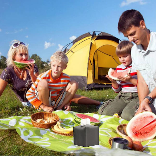 Neliön muotoinen koristeellinen PU-nahkainen nenäliinapaketin pidike Nenäliinapaketin kansi Style1
