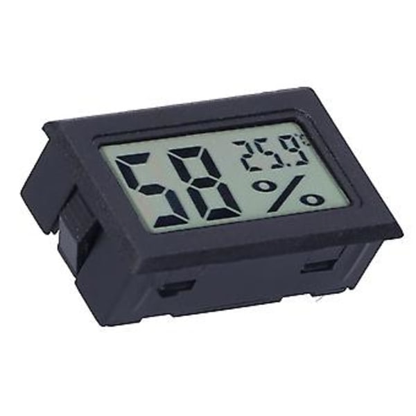 Digital Temperaturmätare med Display ABS Miljövänlig Inomhustermometer för Smarta Hem FY11001Svart