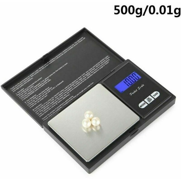Digitalvåg 500g Precision Digitalvåg för guldsmycken Elektronisk viktvåg 0,01-Fei Yu