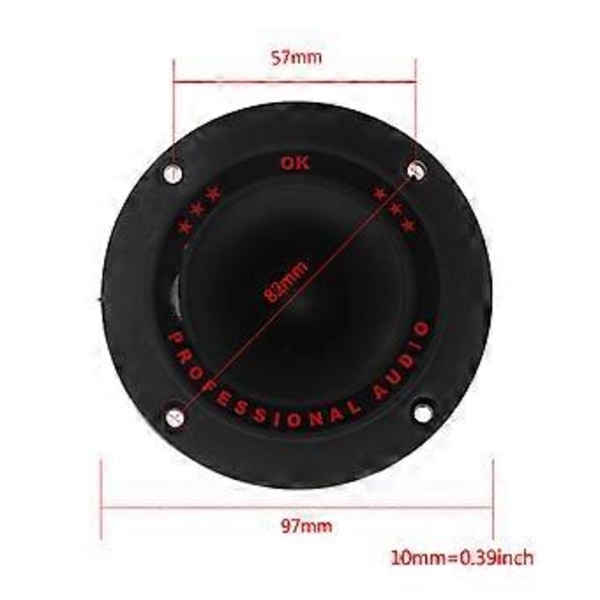 57 mm Diagonal Apertur Piezo Diskanthøjttalere Horn Piezoelektrisk Højttaler Udskiftninger Hjem Subwoofer Rekvisitter Audio Dele