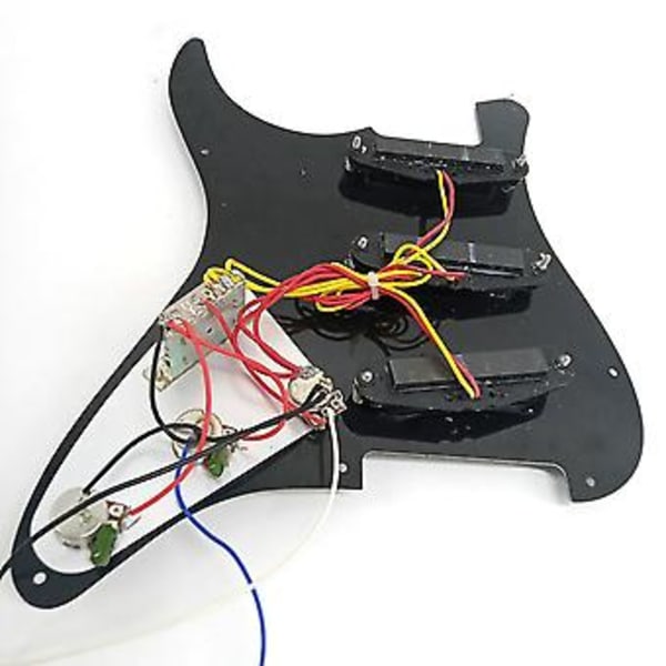 Single Coil Sss Elektrisk Gitarr Plektrumskydd Pickup Laddad Förkopplad Platt 11 Hål 3-lagers För St