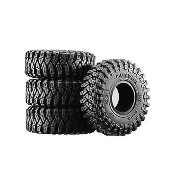 4 stk. 62mm 1.0 Tommers Supermykt Dekk For 1/18 1/24 Rc Bil Axial Scx24 Ax24 Trx4m Fms Fcx24