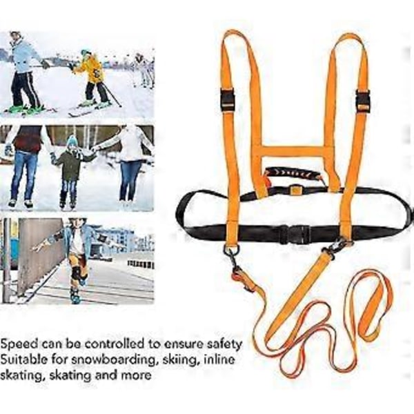 Beculerty Skisele til Børn, Skisele Træner Rygsæk til Undervisning af Børn i Sikker Skiløb, Træningsseleudstyr til Forberedelse af Dem