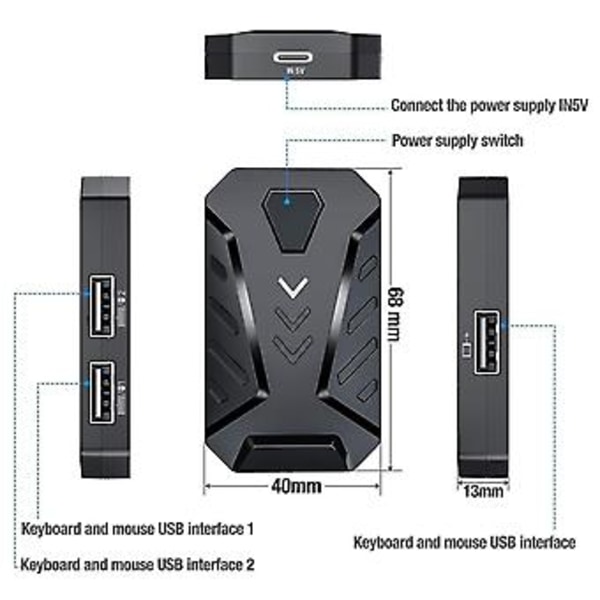 Og Konverter Bærbar Mobil Gaming Konverter Adapter Til Android Io