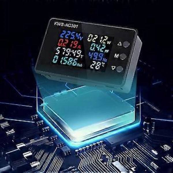 Digital Display Ström Voltmeter 50-300v Ac Wattmeter Multifunktionell Elmätare Effektdetektor