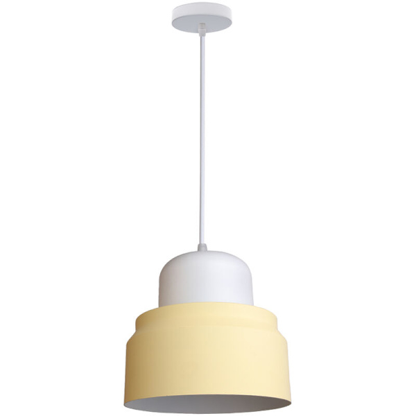 Modern enkel pendel taklampa i metall hängande lampa gul Chardelier