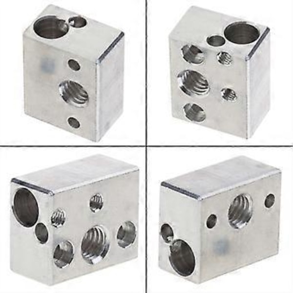 3D-skrivardelar V6 Värmeblock Aluminiumblock Till J-head Hotend Extruder Hotend Värmeblock Aluminium