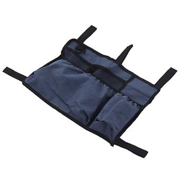 Multi Pocket Oxford Klud Rollator Opbevaringstaske Kørestol Side Hængende Opbevaringstaske Rollator Kurvetaske Blå