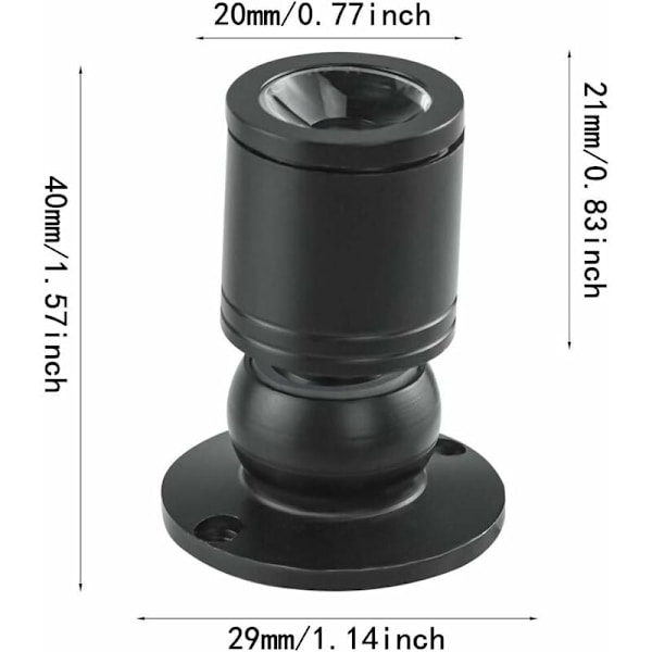 Mini indbygget downlight, 1W lille indbygget mini spotlight LED loftspot med transformer til vinskab/smykkekabinet/stue