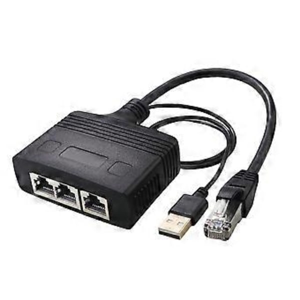 Rj45 Nettverks Splitter Adapter Hann 1 Dra 3 1000Mbps Høyhastighets Grensesnitt Nettverksdistributør Adapter