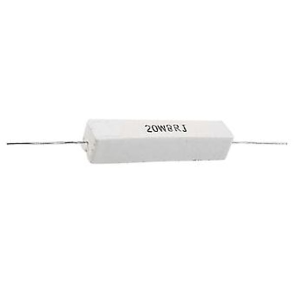 2 st Trådlindad Keramisk Cementmotstånd 8 Ohm 20w 5%
