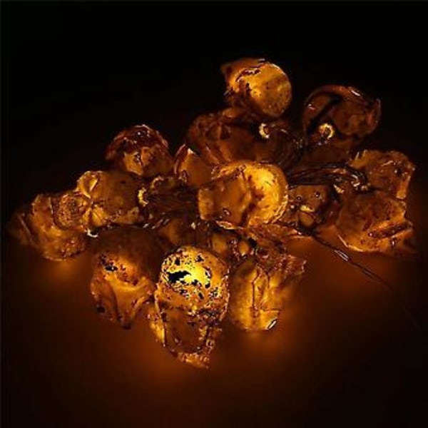 LED Kranie Lys Kæde Lampe DIY Hængende Horror Dekoration Til Hjemmefestartikler 20 LED Varm Hvid