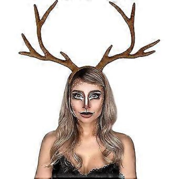 Hodebøyle med justerbart hjortegevir Reinsdyrgevir Elg Cosplay SHZNV