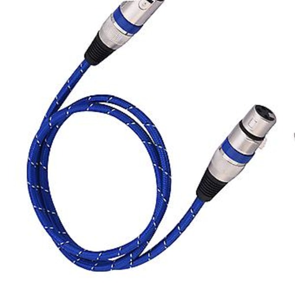 XLR Hann til Hunn Plugg Balansert 3-pinners Mikrofon MIC Lydkabel 1 meter