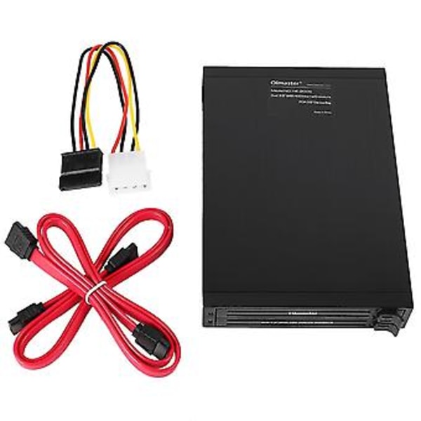 He-2005 Dubbel 2.5 Tum Sata Hdd Intern Kapsling Drive Case Intern Mobil Rack Med Led In