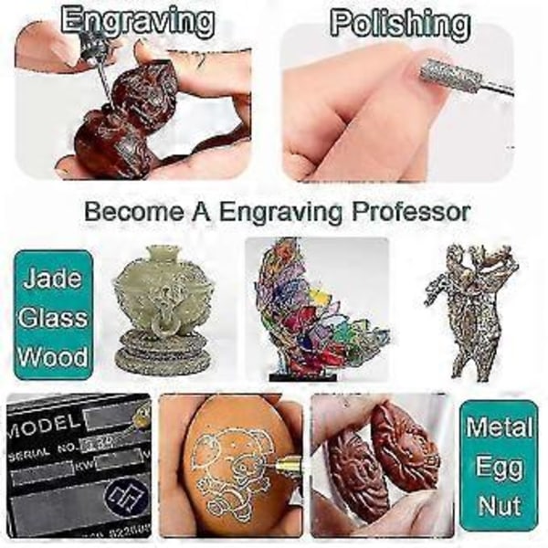 USB Uppladdningsbar Gravör, Mini Elektrisk Gravör Etsningspenna Verktyg Gravering Smycken Glas Metall Gravering Penna Portabel Elektrisk En
