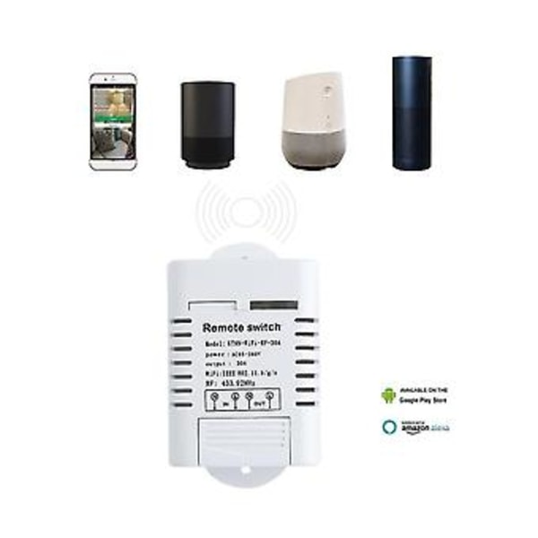 30a Høj Effekt Ewelink Wifi Relæ Switch Modtager Ac85-260v Gadgets Trådløs Lyskontakt App Kontrol