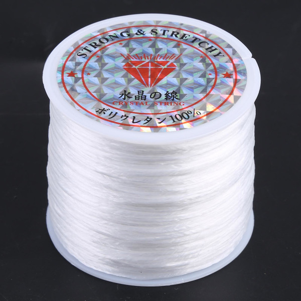 Enkel å knyte klar 1 mm diameter 100 meter elastisk snor for perlet smykker