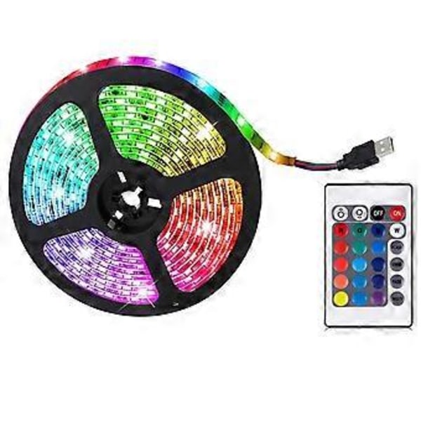 LED-lampor för TV PC Spelskärm TV LED Bakgrundsbelysning Fjärrkontroll Färger Ändra LED-ljusremsa USB-driven TV-belysning RGB Flerfärgade Ljusremsor