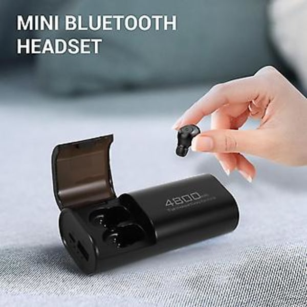 Langattomat Bluetooth 5.0 -kuulokkeet 4800 mAh:n latauskotelolla [virtapankkina] mikrofonilla, USB Type C -liitännällä