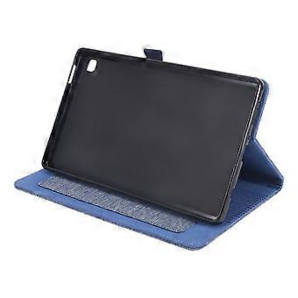 Galaxy Tab A7 Lite 8,7 tum 2021 (Sm-T220 / T225) Skyddsfodral Baksida med Ställ och Ficka Blå