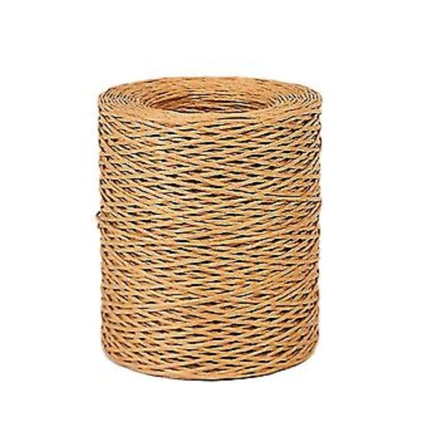 1,0 mm lysebrun blomstertråd indpakningstwine håndlavet jerntråd papir rattan til blomsterbuketter (længde