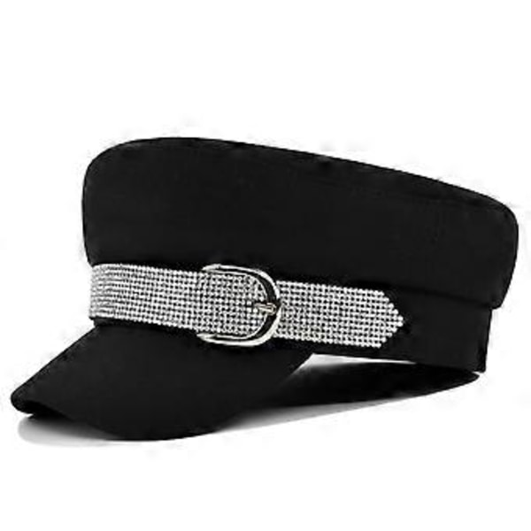 Europæisk og amerikansk britisk flådehat diamantbæltespænde beret koreansk mode peaked cap ottekantet net rød flad kasket