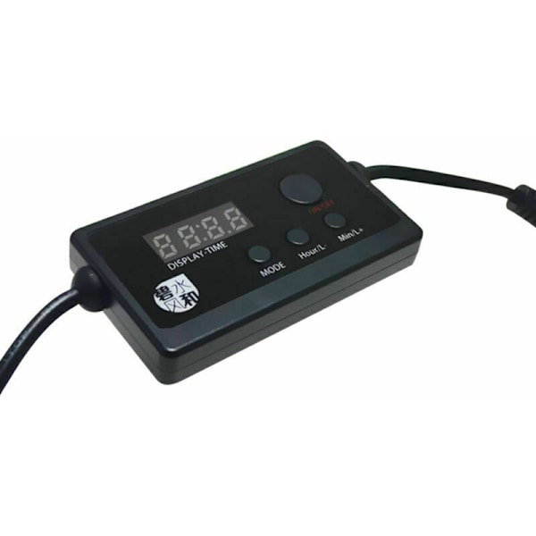 Akvarie LED-belysning og rampe LED-akvarium Lysstyrke Justerbar Dimmer og Timer Tidsindstilling Synkronisering DC-stikadapter Stik til fiskebrun