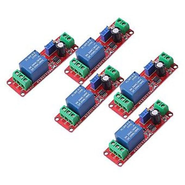 5 stk. Ne555 Dk555 R S Justerbar Tilkoblingsmodul Relémodul 12V Rel