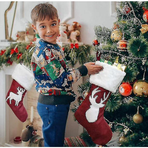 Julstrumpor 2 st 18 tum, för familjesemester juldekorationer