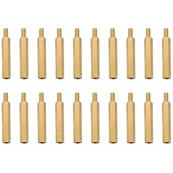 20 Stk. M3 X M3 Fe Gevind Pcb D-off Sp 30 Mm Længde