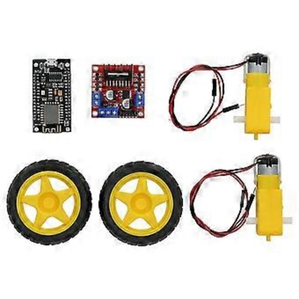 Smart Bil Robot Kit til RC Bil Plastik Dæk Hjul DC36V Motor Gearmotorer Modul