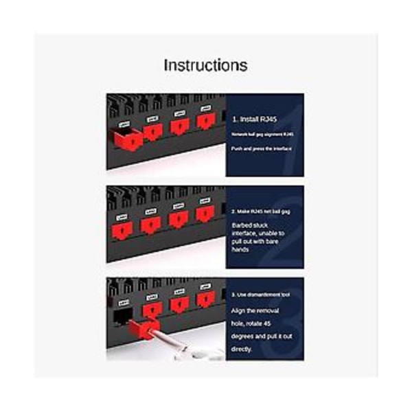 10 st Ethernet Hub Port Rj45 Dammskydd Lock Skyddsplugg För Rj45 Hona Port Gränssnitt Prot