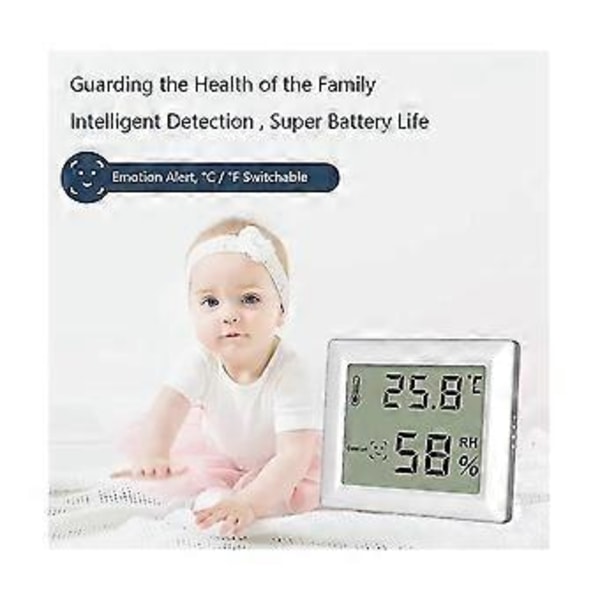 LCD Digital Hygrometer Termometer Indendørs Elektronisk Temperatur Fugtighedsmåler Sensor Måler Humidi