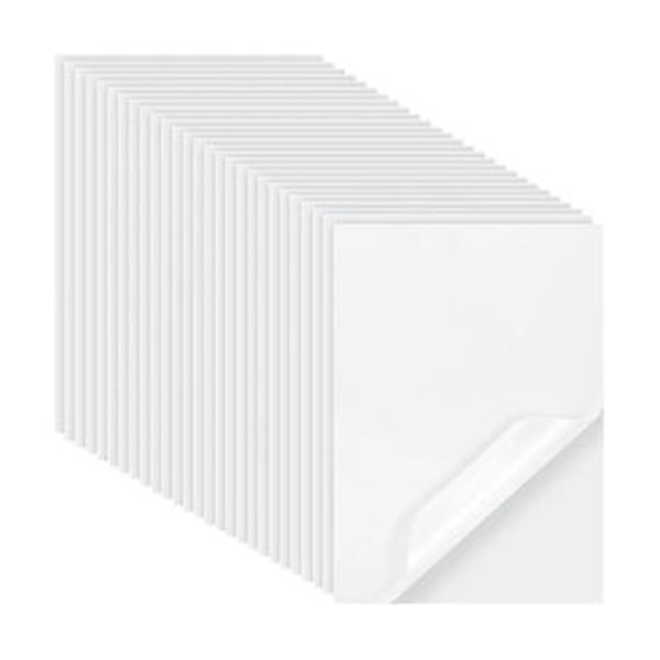 50 kpl A4-kokoisia silitettäviä liima-arkkeja 30 x 20 cm, kaksipuolinen läpinäkyvä lämpösilityskalvo