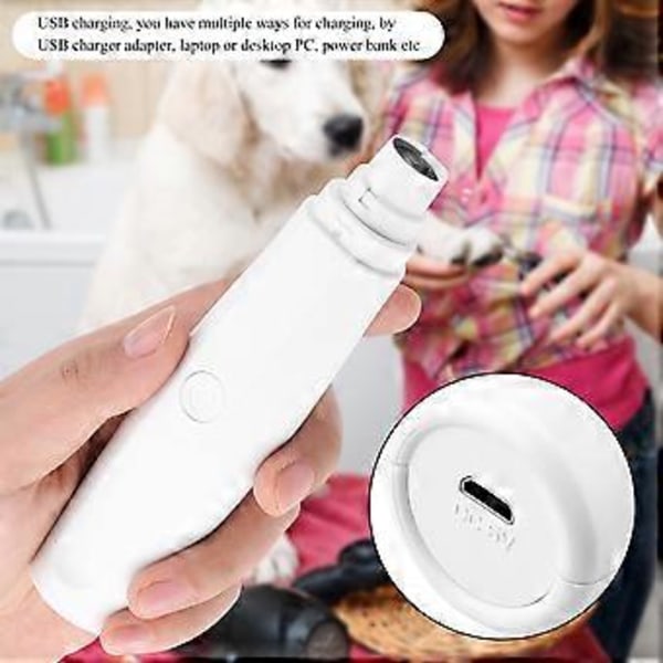 Profesjonell USB Lading Elektrisk Kloklipper for Kjæledyr, Katt og Hund