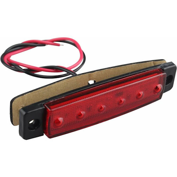 10 Side Markering Lamper 12V 6SMD LED Forreste Bagerste Markering Lys til Trailer Lastbil Campingvogn Camper Van Lastbil Bus Båd Traktor Motor Rød