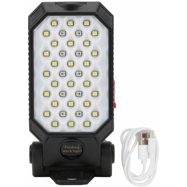 Cob LED -työpajan lamppu, ladattava taskulamppu, 39 LED -huoltalamppu magneettijalustalla, hätäkäyttöön sisätiloissa autotallissa