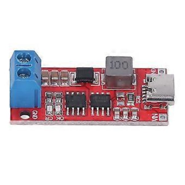 Litiumbatteri Boost Modul Typ C Gränssnitt PCB Step Up Boost Modul för Skydd DC36V 1A