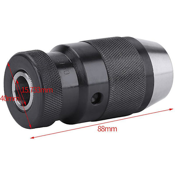 Borrchuck, 1 st 0-13 mm 1/2\" Nyckellös Chuck B16 Stål Självspännande Pelarborr