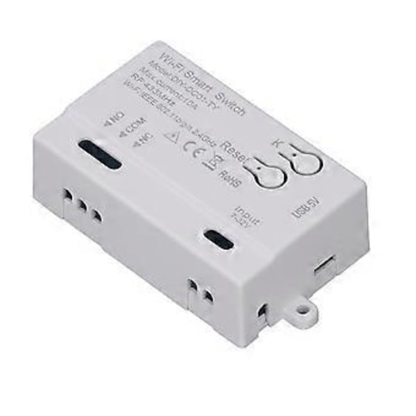 WiFi Relébryter 1CH Stemmestyring APP Fjernkontroll Trådløs Brytermodul for Lampe Vifte Stikkontakt 732V USB 5V