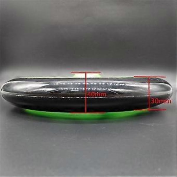 2 Stykker Sparkesykkelhjul 200 mm PU Materiale Hjul Tykkelse 30 mm ABEC-7 Lager Sparkesykkel Tilbehør, Transparent Svart