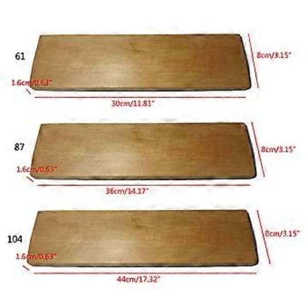 Håndleddsstøtte i Bøk Tre for Mekanisk Tastatur med Anti-Skli Matte Ergonomisk Gaming Skrivebord Håndleddspute Støtte 61 87 104 Taster Håndpute for Mekanisk Tastatur