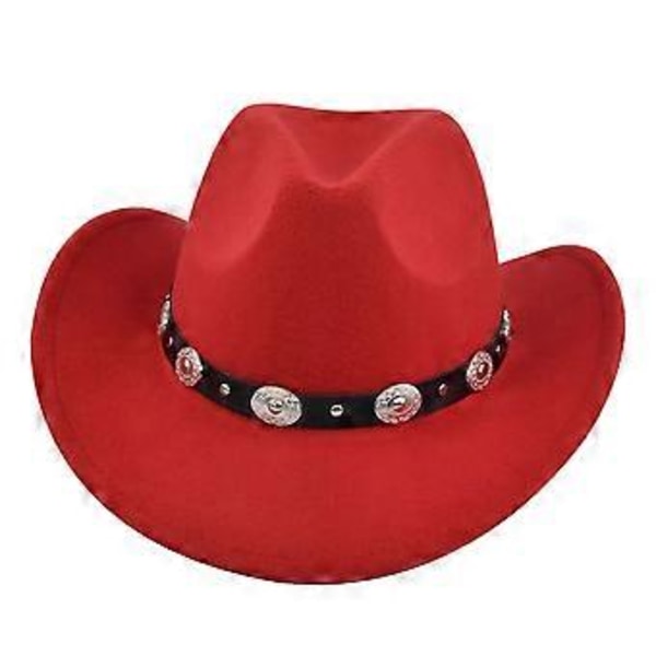 Klassisk Cowboyhatt Retro Jazzhatt Etnisk Ulltopphatt Filthatt Retro Faux Fårskinnshatt Cowboyhatt
