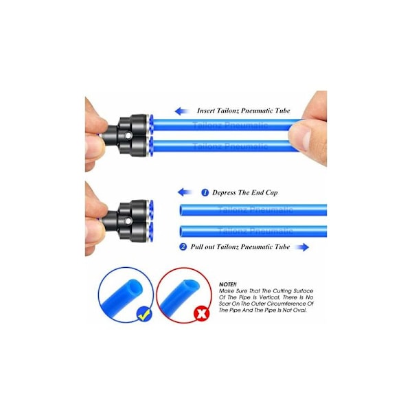 40 stk pneumatiske koblinger 4mm pneumatiske koblinger Hurtigkoblinger Trykkluft 4 former for tetting av trykkluftslangekobling-Y/T/rett/vinkel