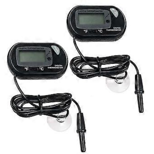 LCD Digital Akvarietermometer med Sugkopp - Vattentemperatur för Fiskakvarium och Terrarium - För Fiskar, Reptiler, Ödlor, Sköldpaddor