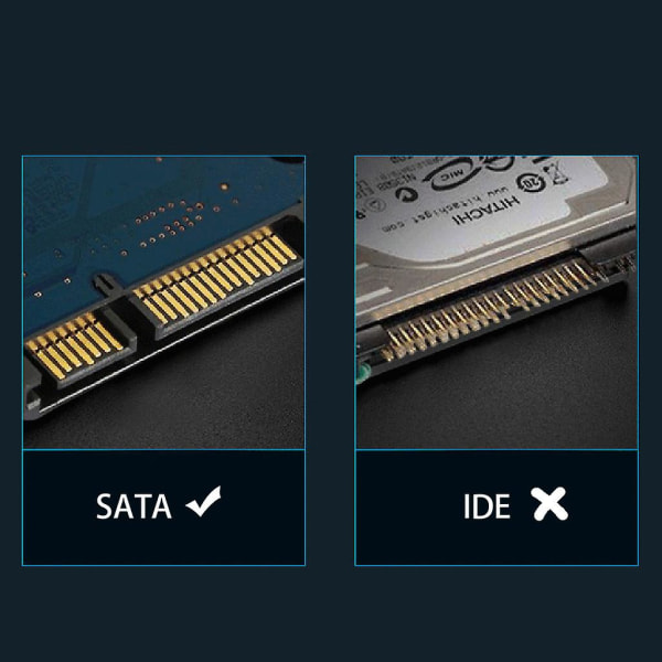 Hdd-hölje Sata till Usb3.1/3.0/2.0 2.5 Extern hårddiskfodral Transparent