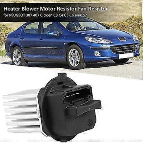 Blæsermotor Modstand, 6441.s7 Varmeblæsermotor Modstand Blæser Modstand Passer Kompatibel med 307 407